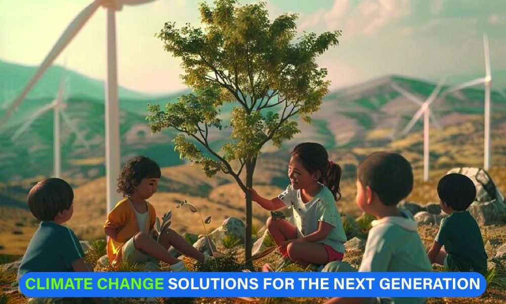 Young innovators and green technology shaping sustainable climate change solutions for a healthier future