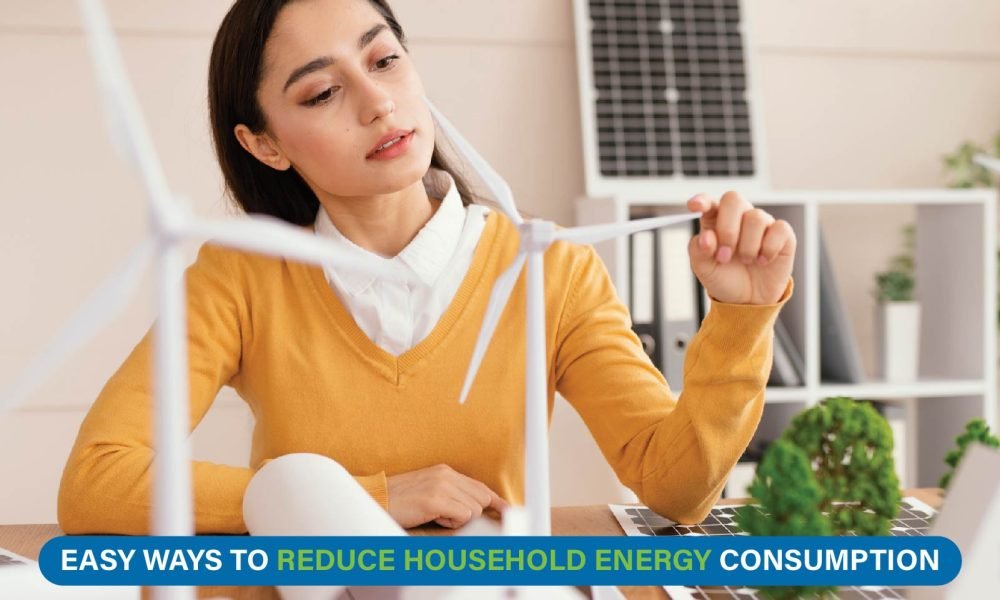 Family using LED lights and smart thermostat to reduce energy use and save money at home