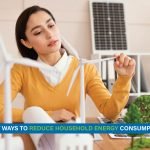 Family using LED lights and smart thermostat to reduce energy use and save money at home