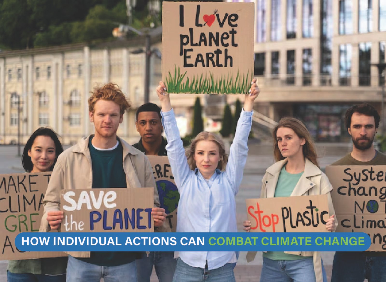 Person switching off lights and reducing waste to show how small daily actions can fight climate change