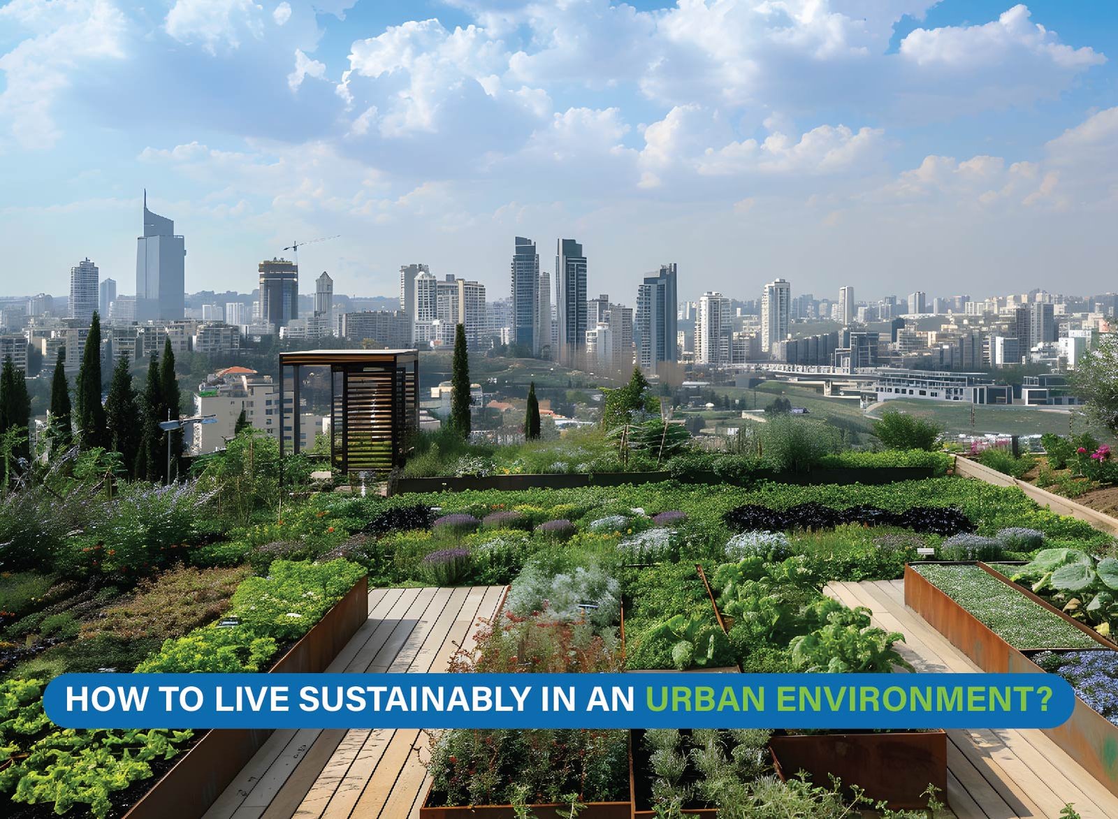 Person cycling on a green urban street promoting sustainable living, eco-friendly transport, and healthier city life